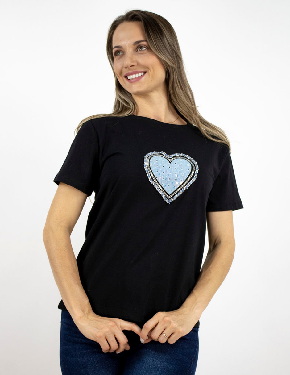 Blusa manga corta cuello redondo para mujer Blusa manga corta cuello redondo para mujer