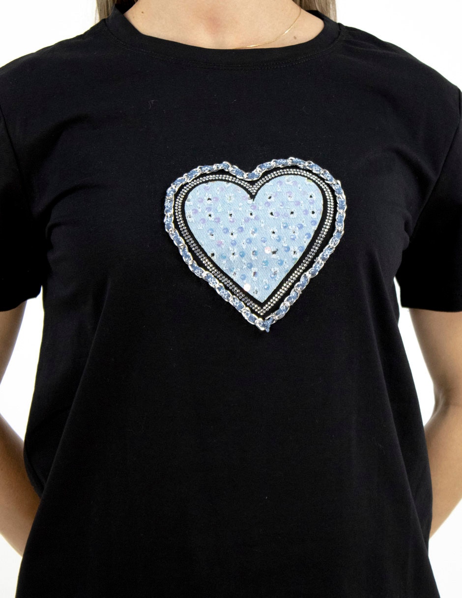 Blusa manga corta cuello redondo para mujer 4