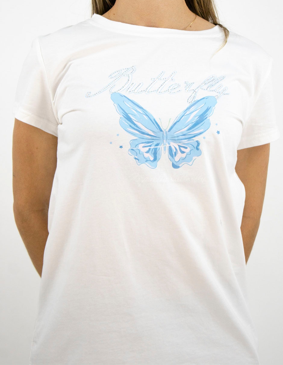 Playera manga corta cuello redondo para mujer 4