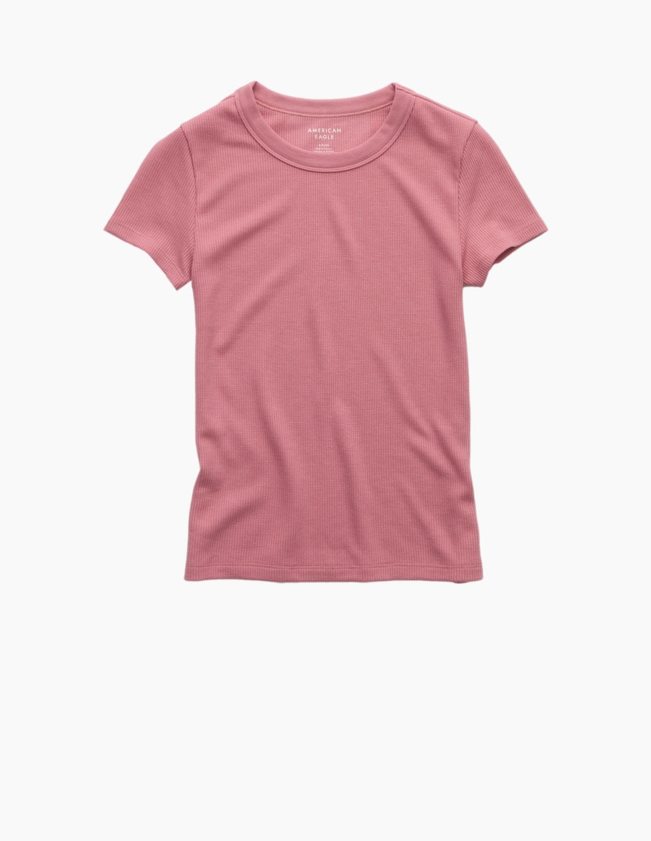 Playera manga corta cuello redondo para mujer 4