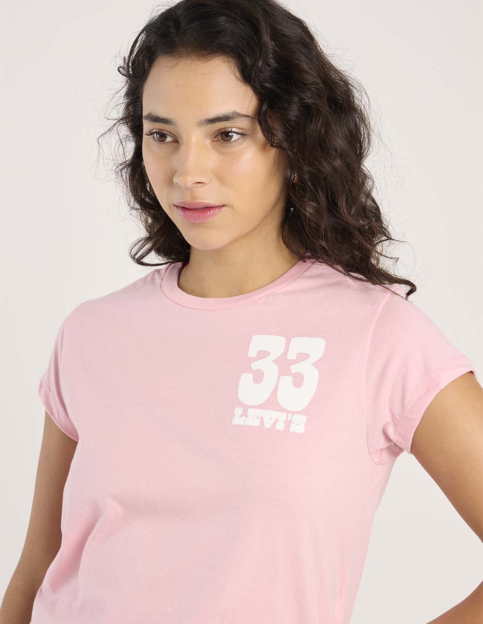 Playera manga corta cuello redondo para mujer 4