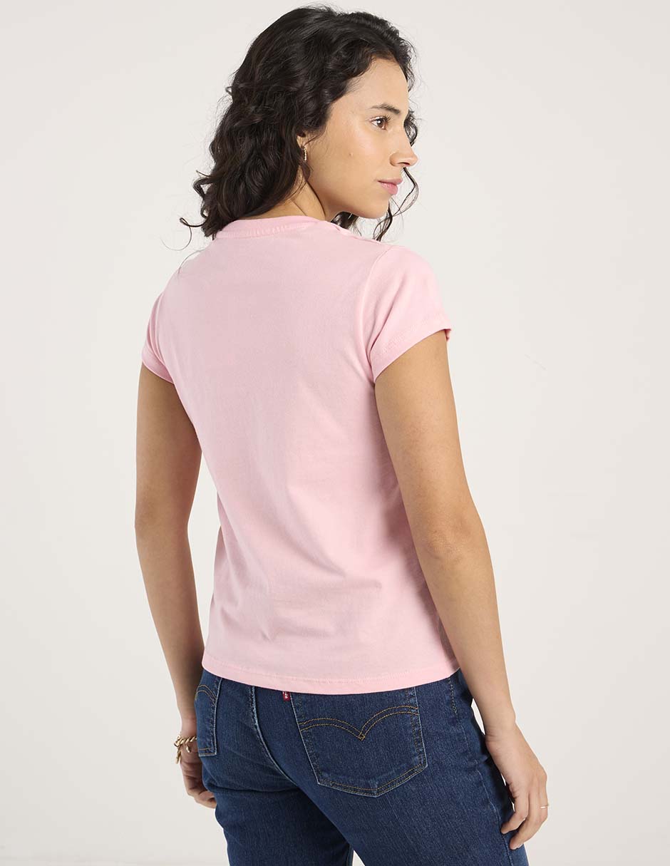 Playera manga corta cuello redondo para mujer 6