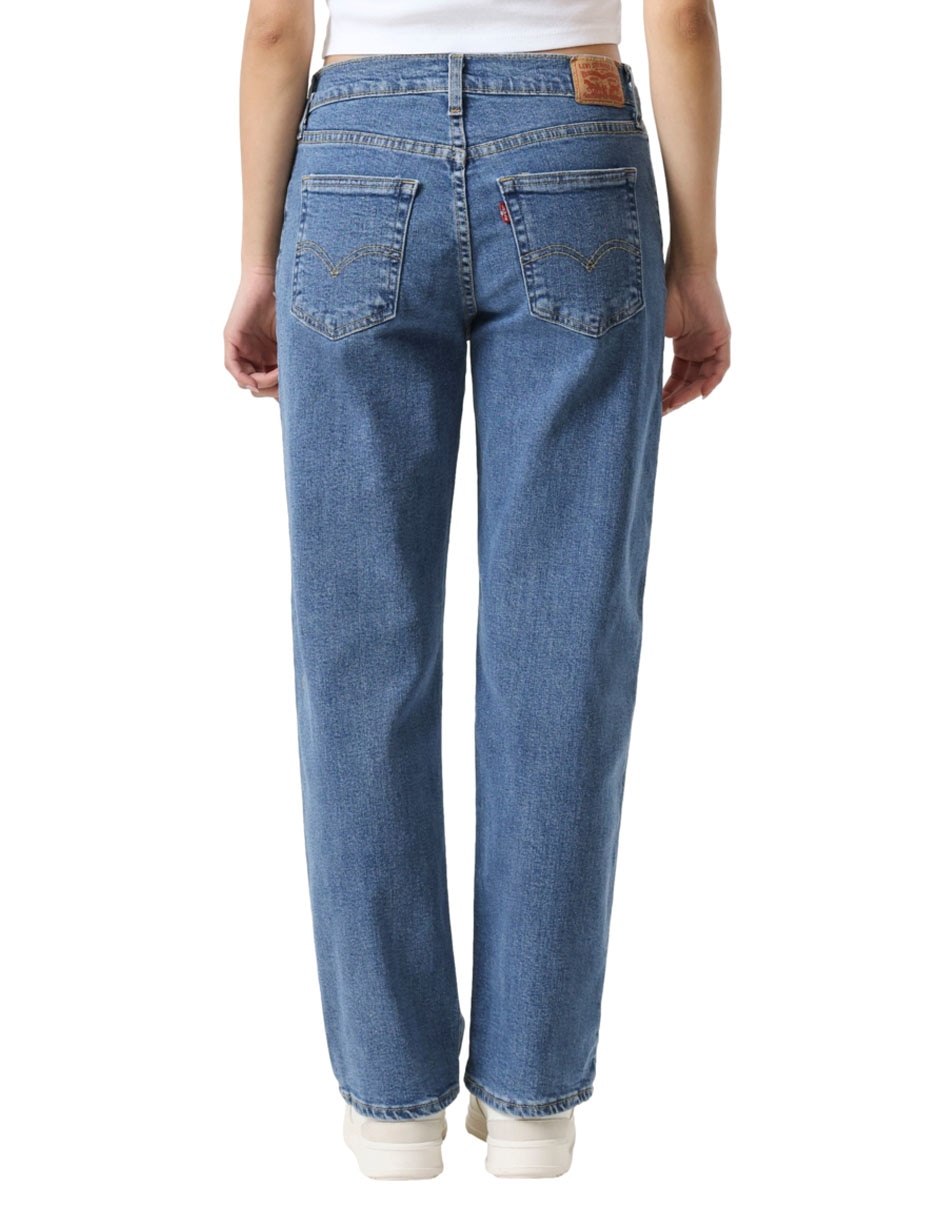 Jeans relajado cintura para mujer 2