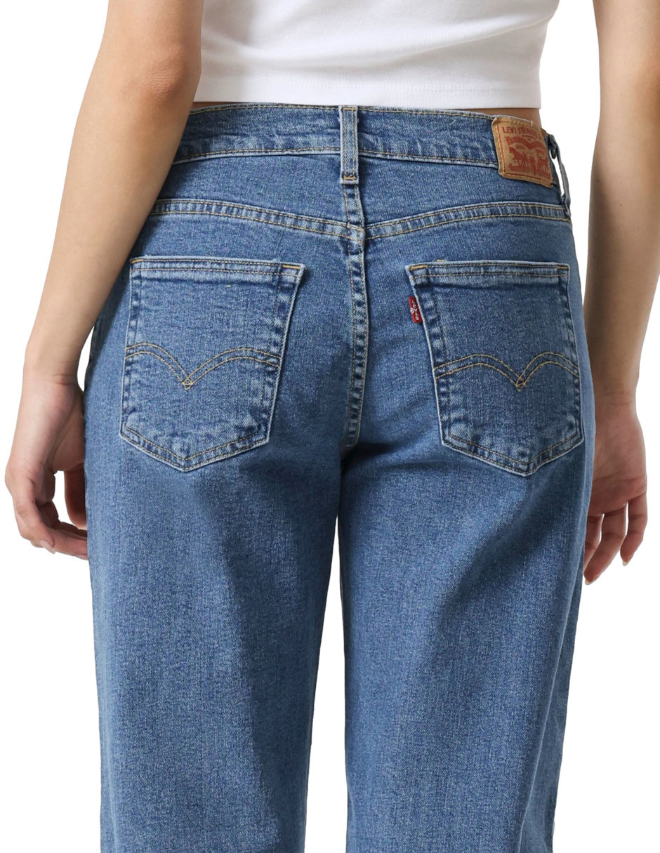 Jeans relajado cintura para mujer 4