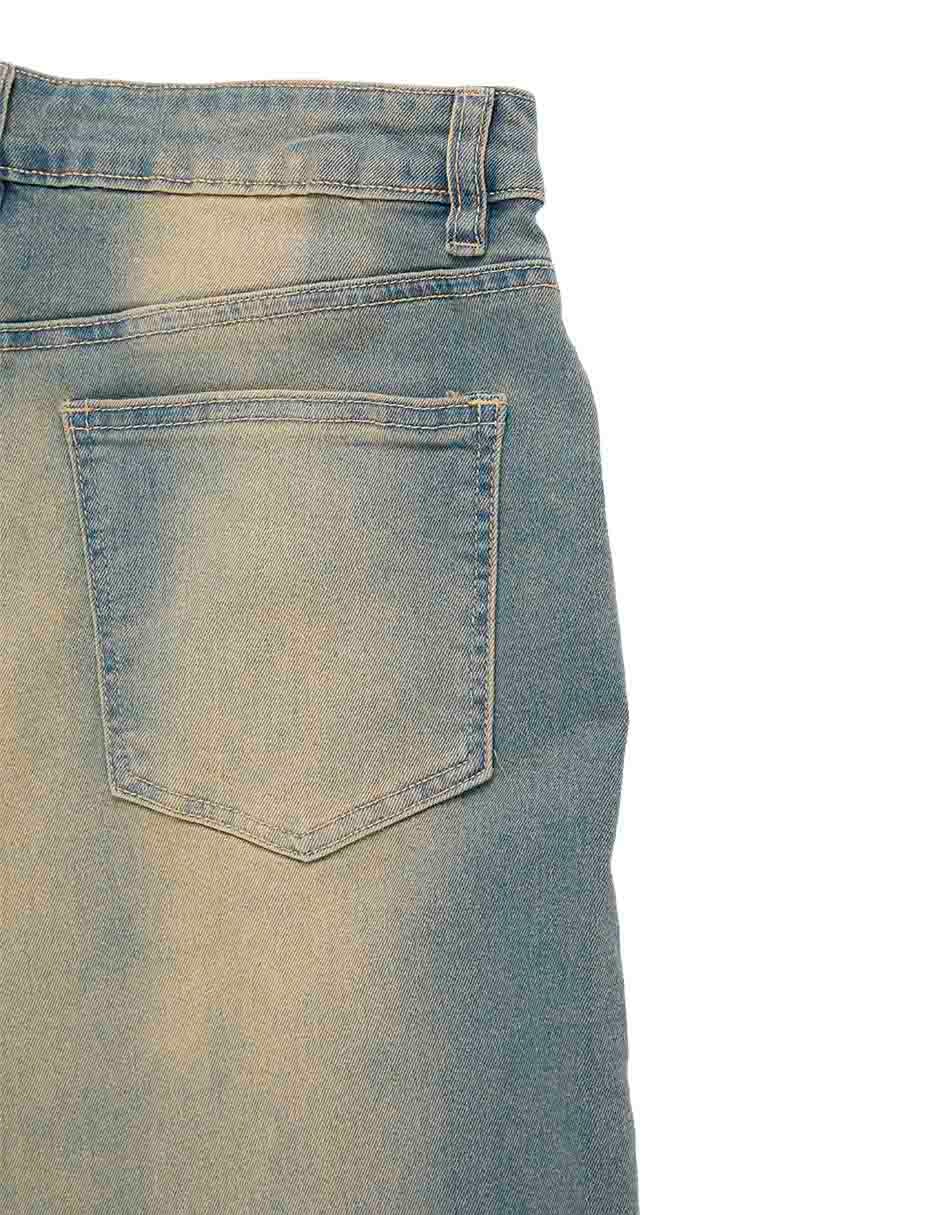 Jeans amplio cintura para mujer 6