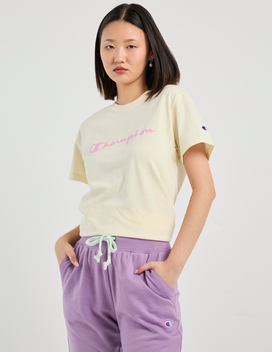 Playera manga corta cuello redondo para mujer 2