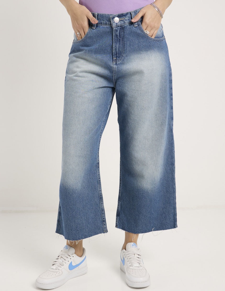 Jeans acampanado wide leg para mujer Jeans acampanado wide leg para mujer