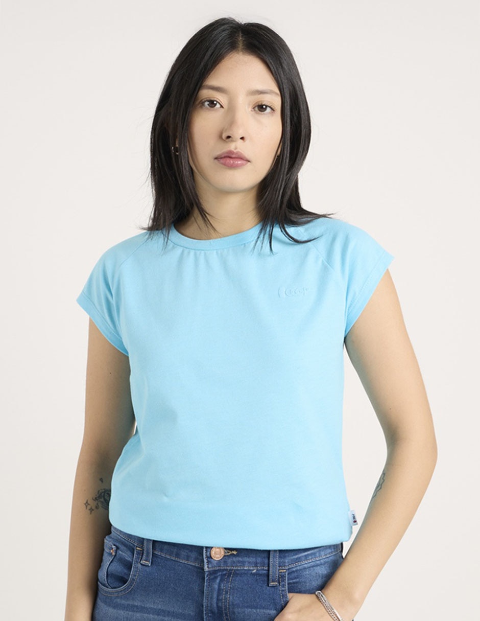 Playera manga corta cuello redondo para mujer Playera manga corta cuello redondo para mujer