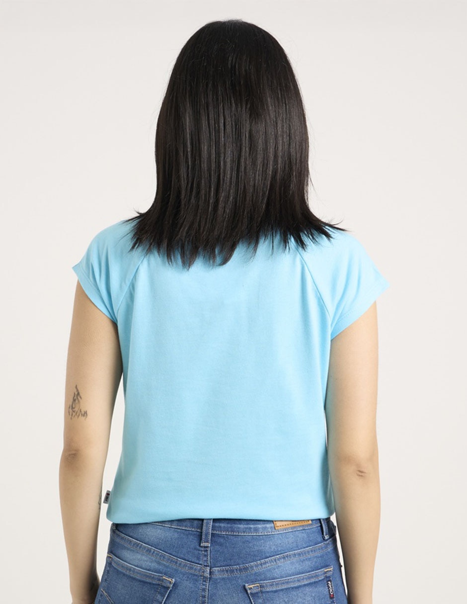 Playera manga corta cuello redondo para mujer 2