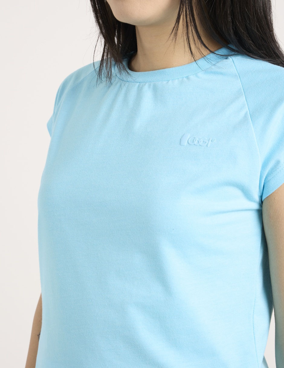 Playera manga corta cuello redondo para mujer 4