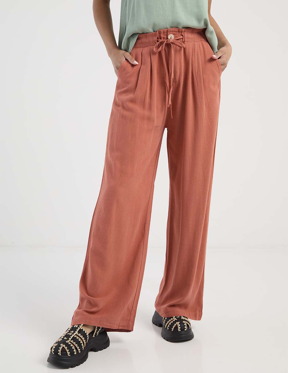 Pantalón relaxed palazzo para mujer