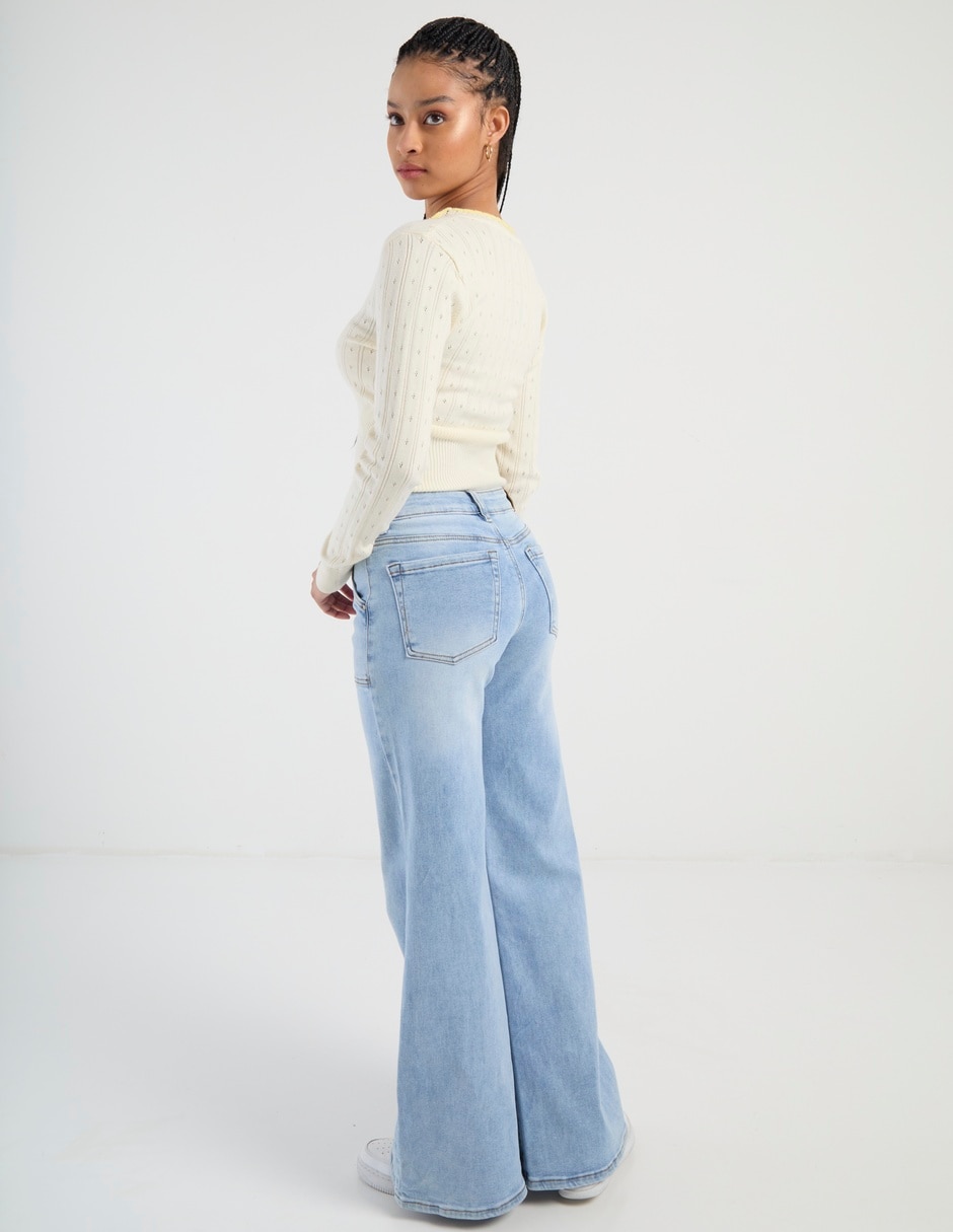 Jeans carpenter wide leg para mujer 6