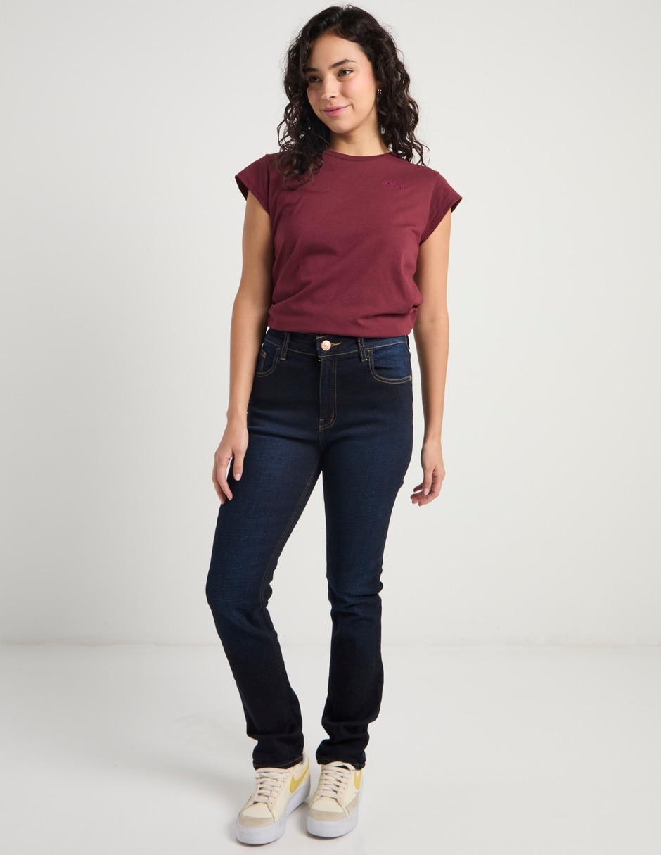 Jeans skinny a la cintura para mujer 3