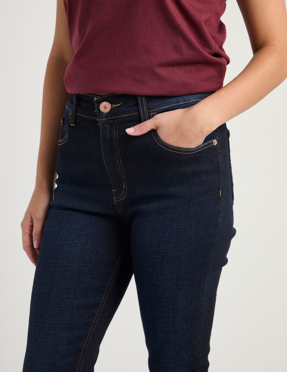 Jeans skinny a la cintura para mujer 5
