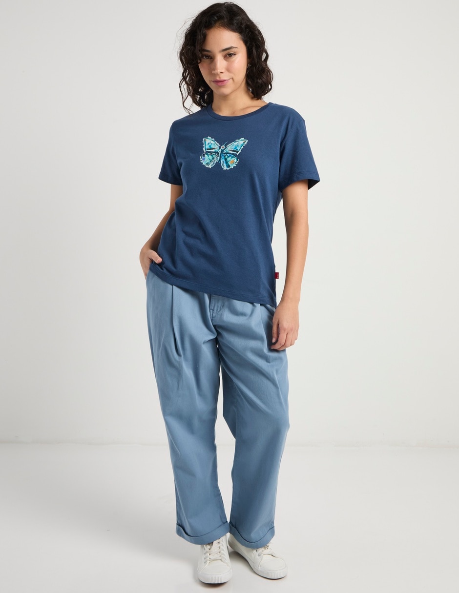 Playera manga corta cuello redondo para mujer 3