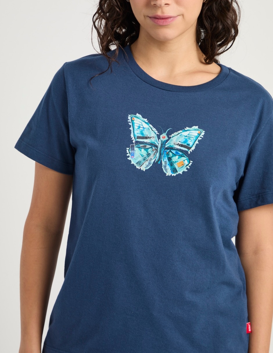 Playera manga corta cuello redondo para mujer 5