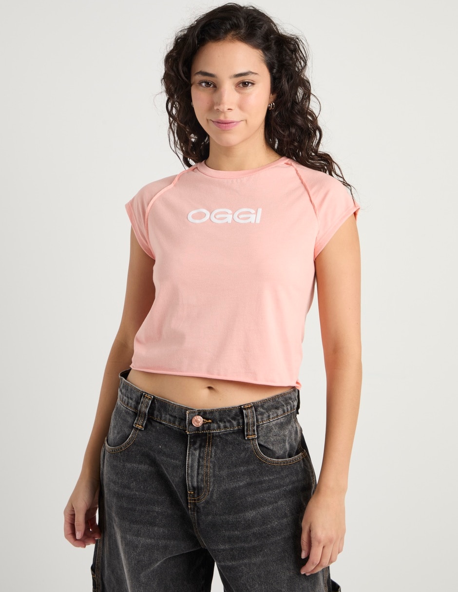 Playera manga corta cuello redondo para mujer 2