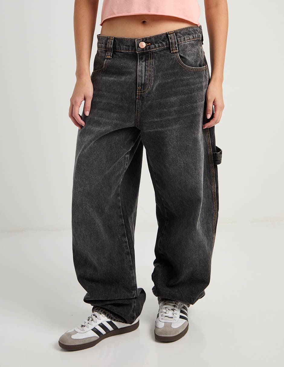 Jeans relaxed amplio cintura baja para mujer Jeans relaxed amplio cintura baja para mujer