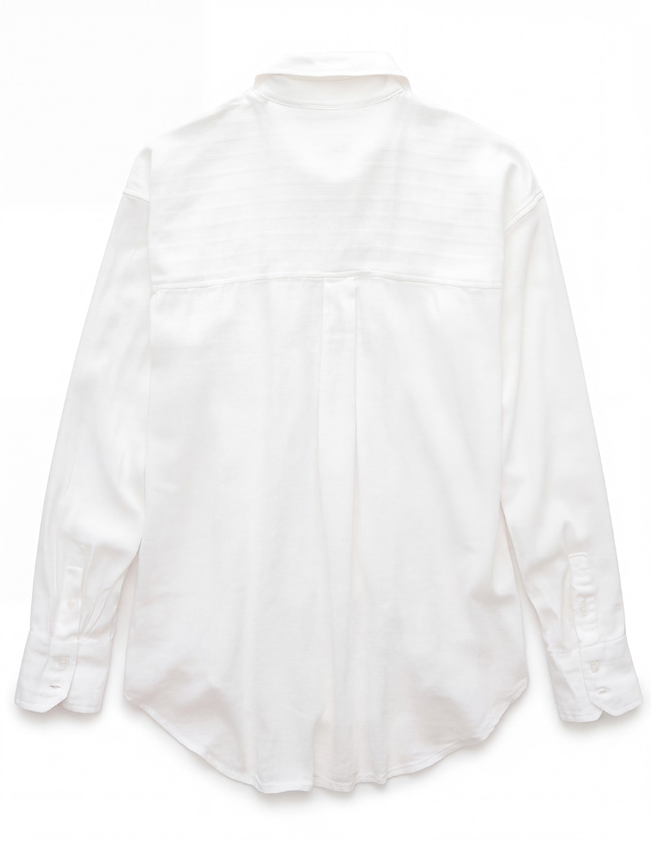 Blusa camisera manga larga para mujer 4