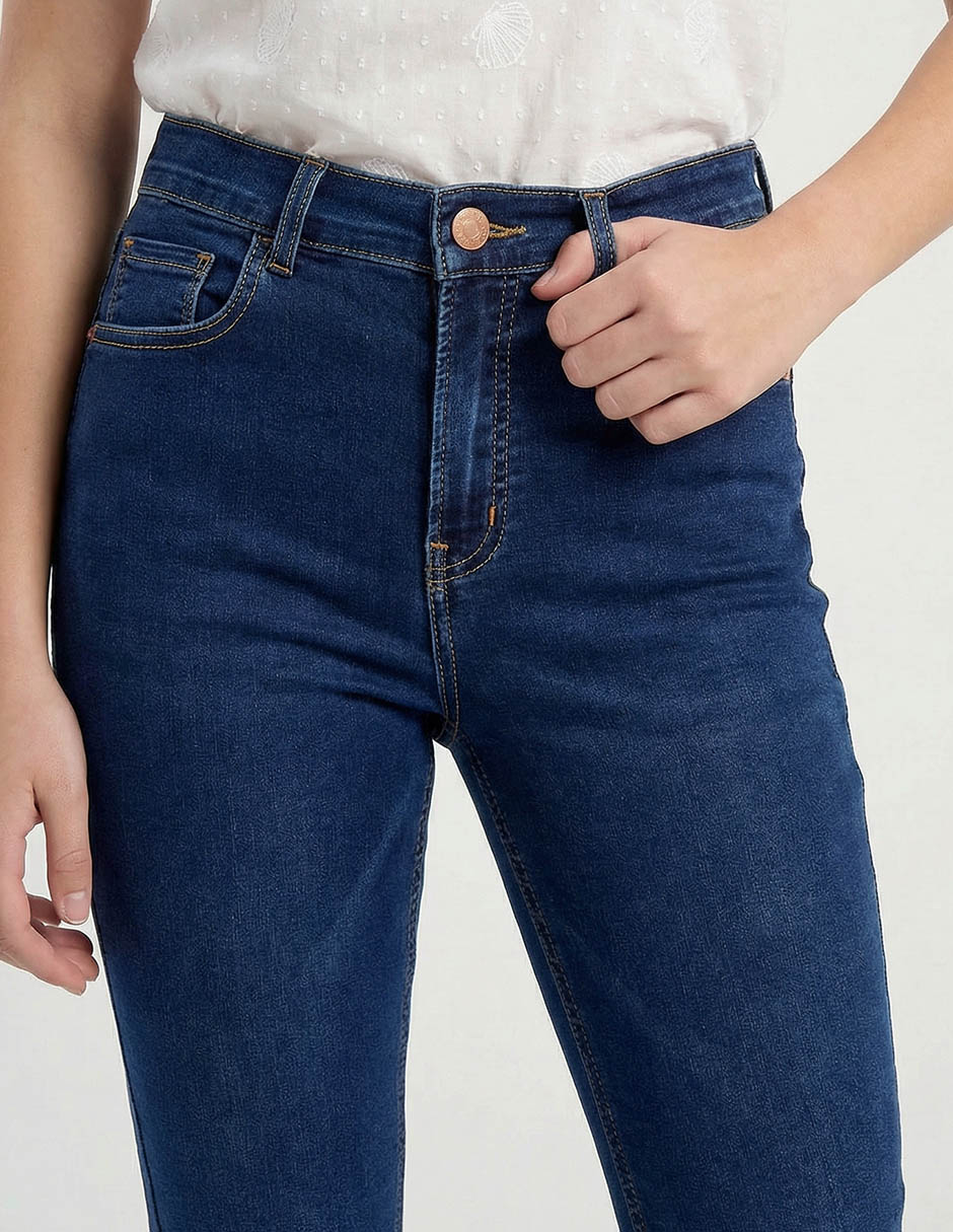 Jeans skinny cintura baja para mujer 4