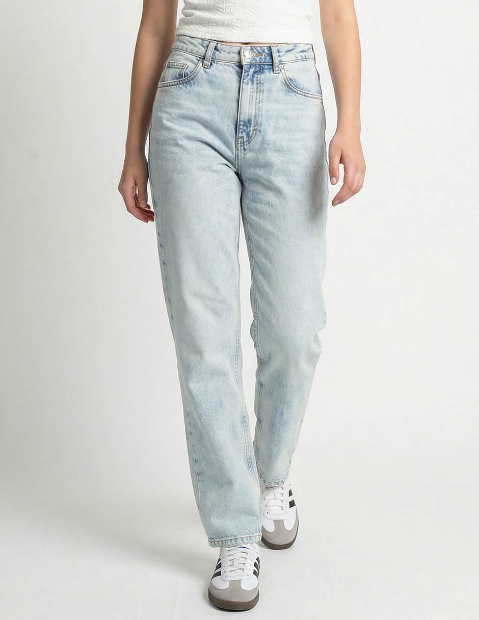 Jeans slim cintura media para mujer