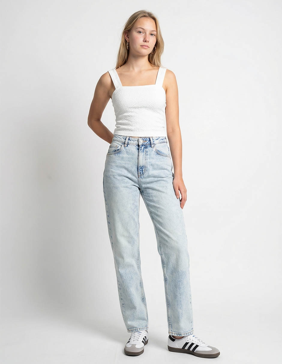 Jeans slim cintura media para mujer 3