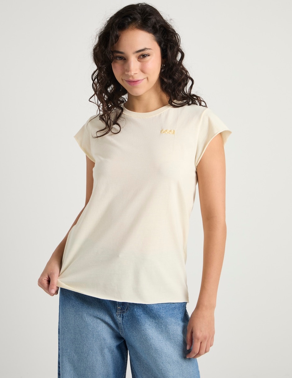 Playera manga corta cuello redondo para mujer Playera manga corta cuello redondo para mujer