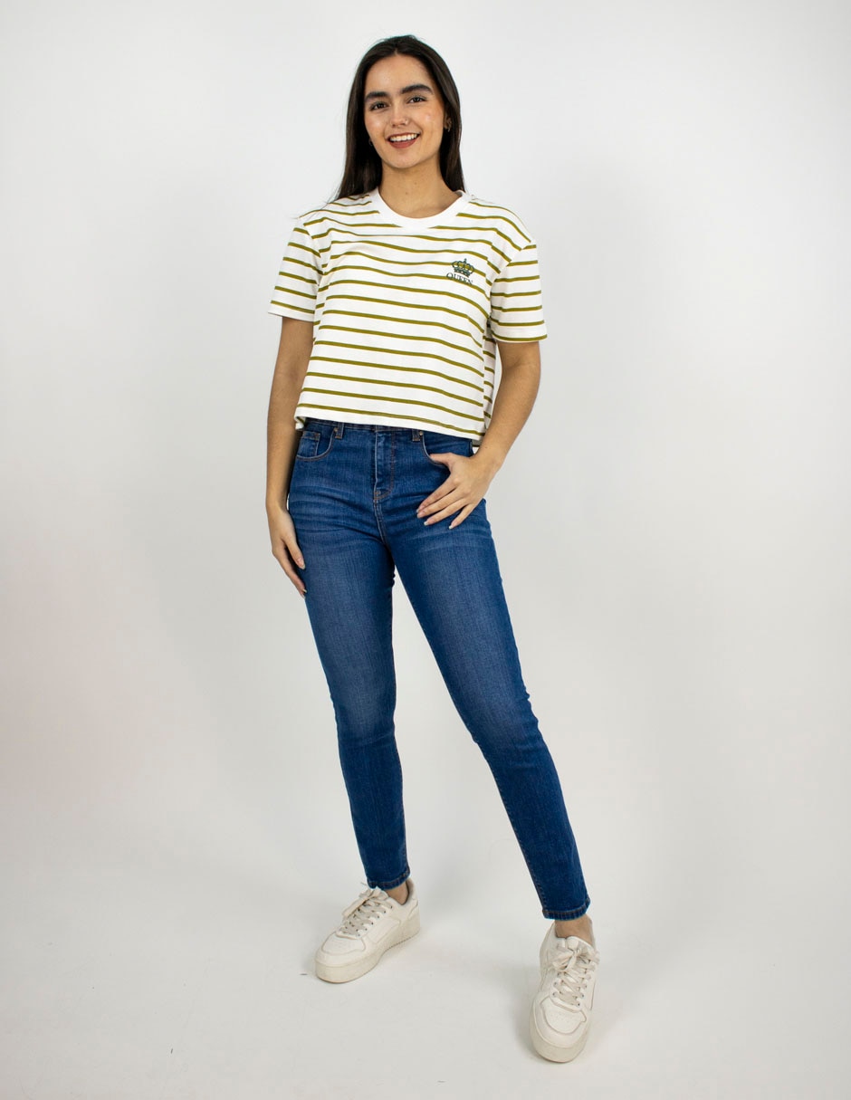 Playera manga corta cuello redondo para mujer 3