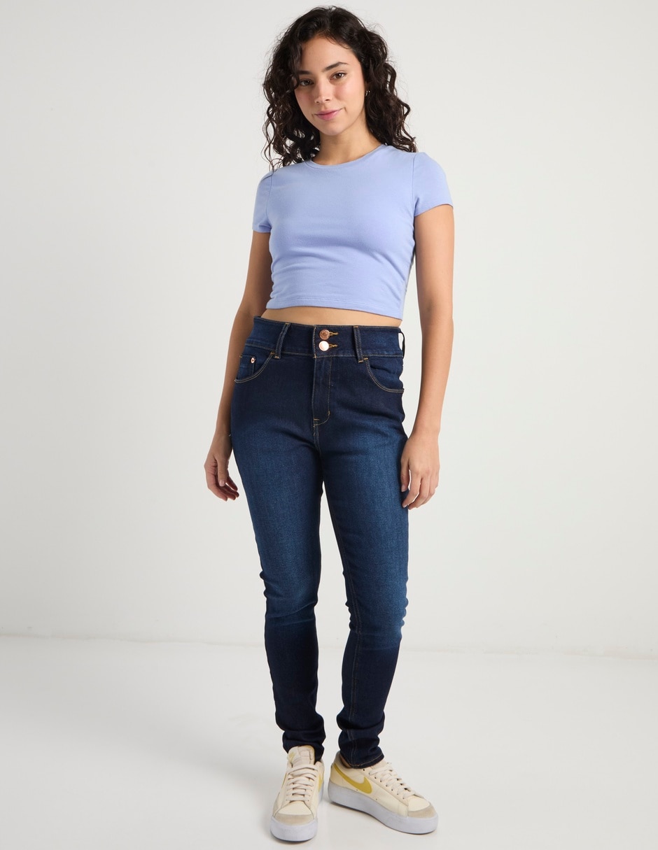 Jeans super skinny cintura para mujer 2