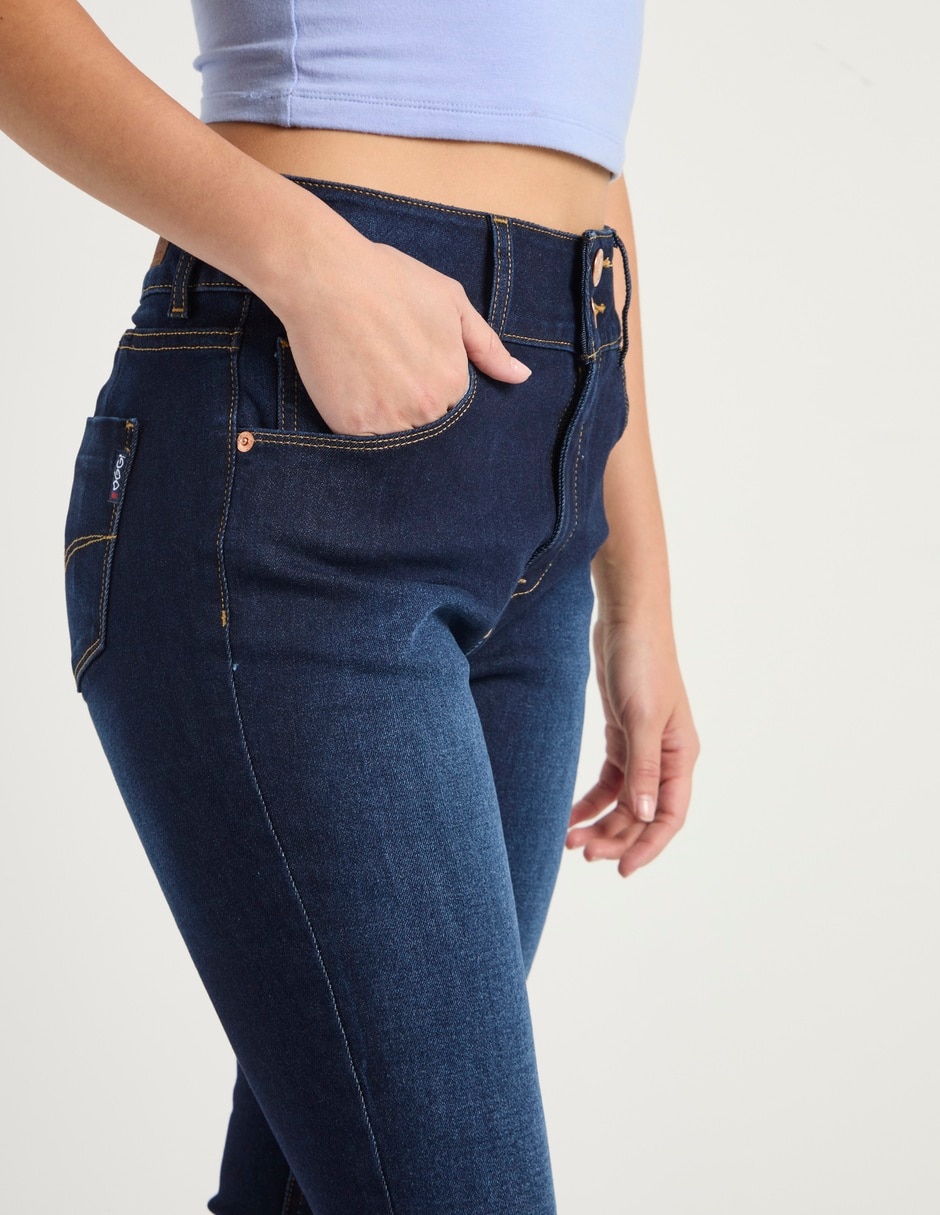 Jeans super skinny cintura para mujer 4