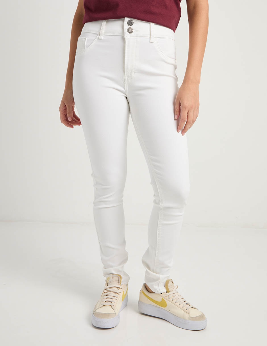 Jeans super skinny cintura para mujer
