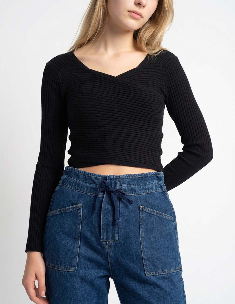 Jeans jogger straight cintura alta para mujer 4