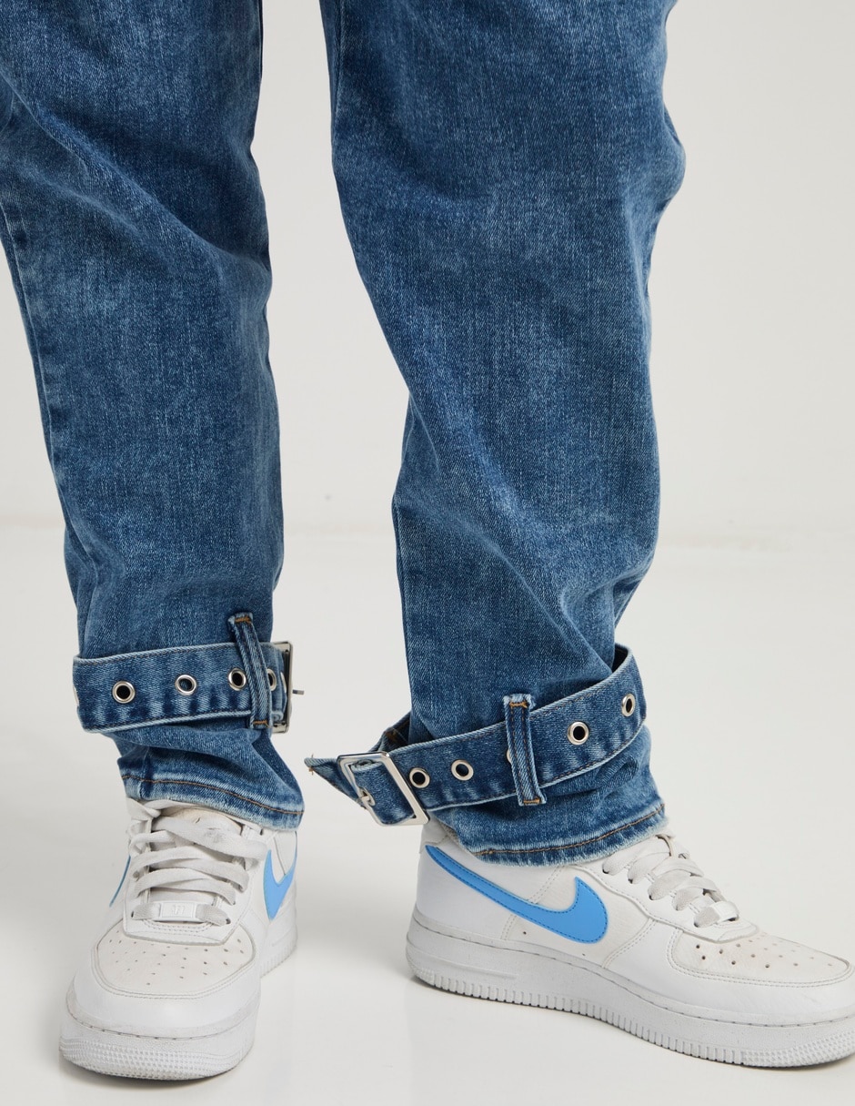 Jeans slim a la cintura para mujer 5