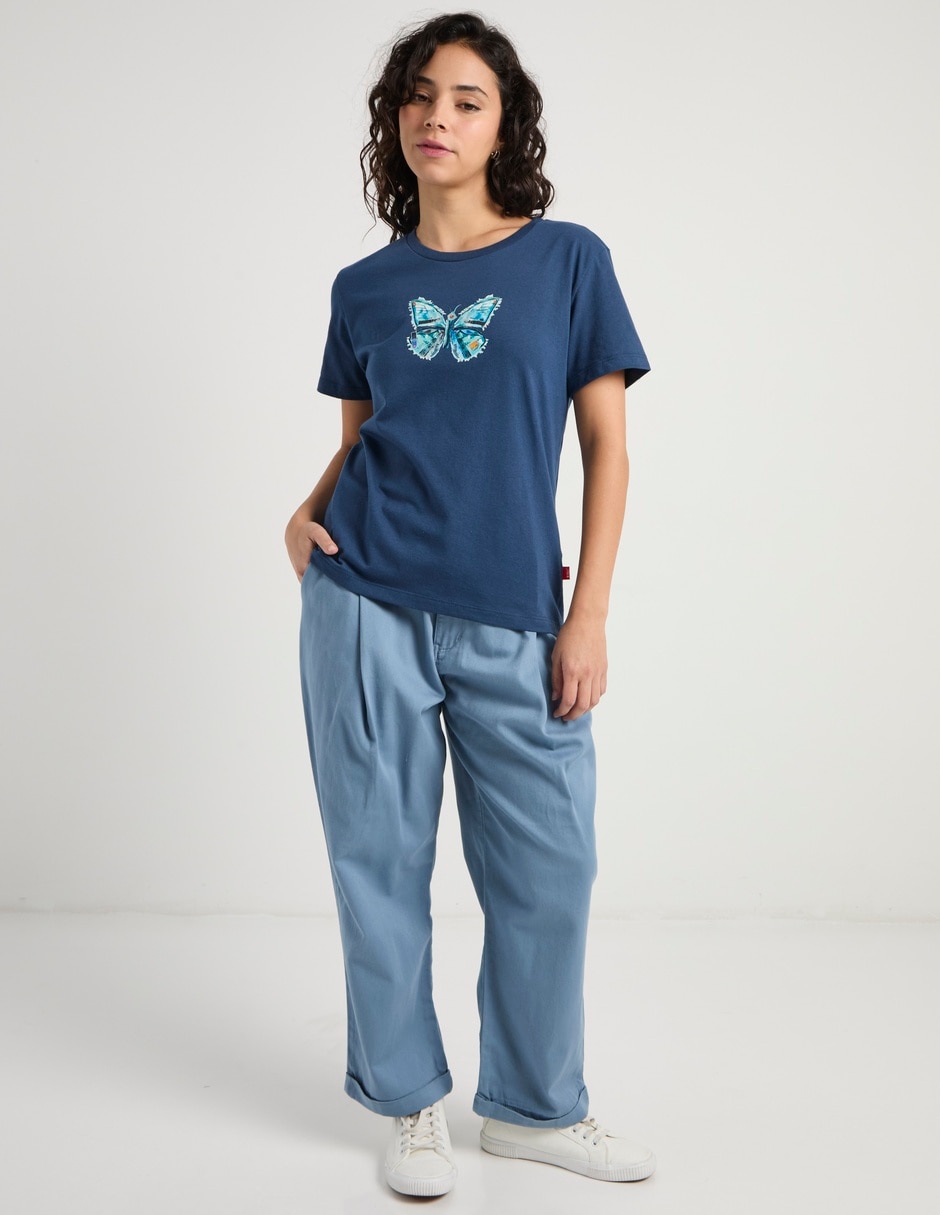 Jeans baggy cintura para mujer 2