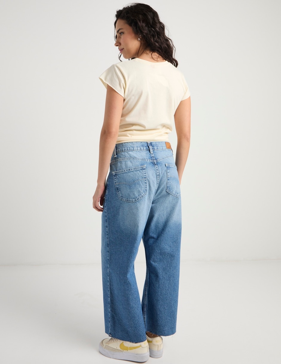 Jeans wide leg cintura para mujer 6